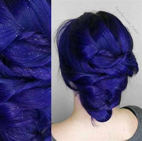Put on a shower cap and leave it on overnight. Photo | Indigo hair, Cool hairstyles, Dyed hair
