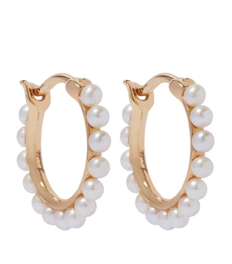 Annoushka Yellow Gold And Pearl Single Hoop Earring Harrods Uk