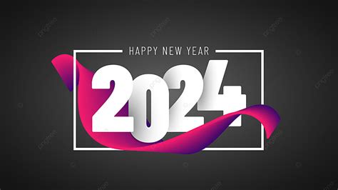 Spanduk Tahun Baru 2024 Dengan Gradien 2024 Baru Tahun Latar