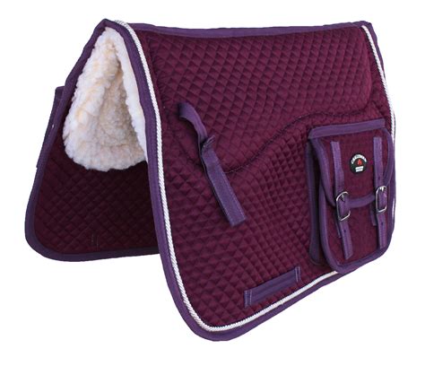 Saddle Pads Horses Riding World Horse Riding Faux Sheepskin Quilted