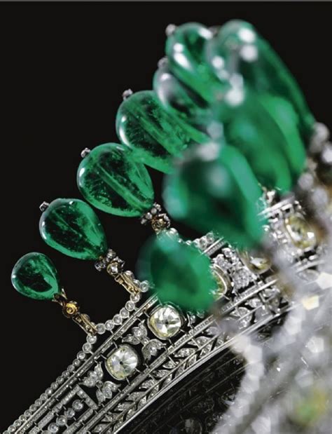 Rare Emerald And Diamond Tiara Goes Under The Hammer At Sothebys