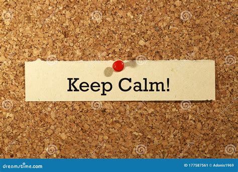 Keep Calm Word On Paper Stock Image Image Of Bulletin 177587561