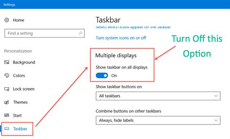 Hide Or Show Taskbar On Multiple Displays In Windows 10 Tutorial
