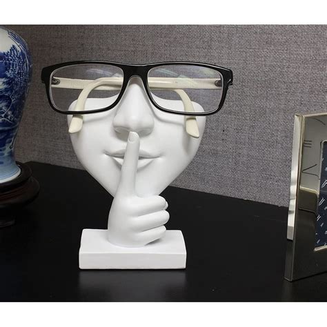 Jewelrynanny Artsy Face Eyeglass Holder Stand Sculpted Nose For Eyeglasses Or Sunglasses
