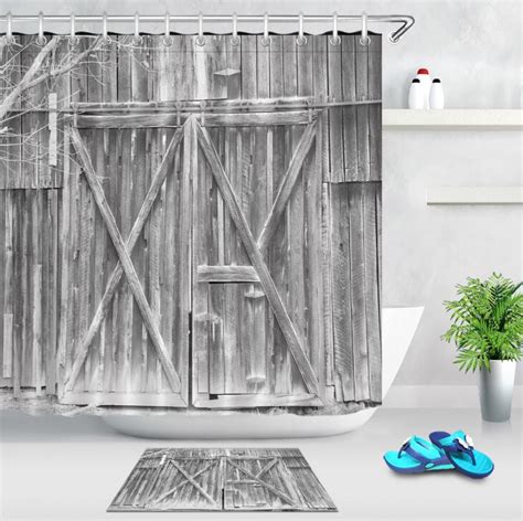 Savings And Offers Available 3d Print Fabric Rustic Wood Shower Curtain