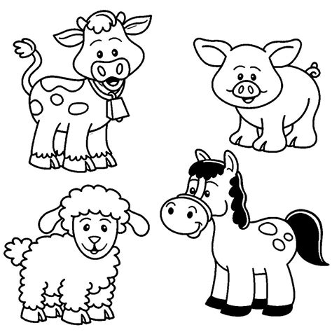 Printable Farm Animal Coloring For Kindergarten K5 Worksheets Farm