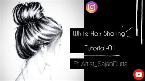 How To Draw White Hair In Graphite Work Youtube