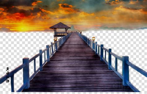 Sunset Clipart Boardwalk Sunset Boardwalk Transparent Free For