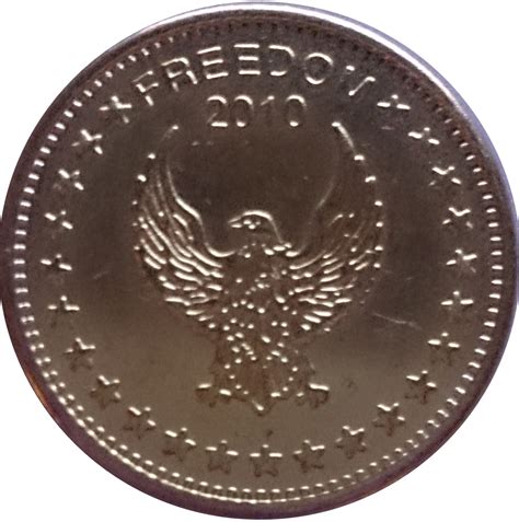 Token No Cash Value Eagle Looking Left Freedom With Date Brass