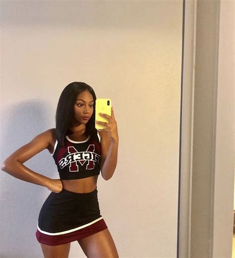 Pin By Brianna Shanice On Cheer Goals Cheer Outfits Black Cheerleaders Cheerleading Outfits
