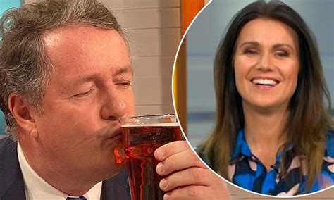 Piers Morgan Downs A Pint At AM And Jokes Teetotal Susanna Reid Is Dull Daily Mail Online