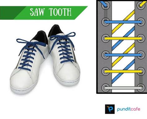 The zigzag pattern beneath the straight lines gives your shoes a secure, tight fit. Shoelace Styles: 10 Cool ways to tie shoelaces | Pundit Cafe