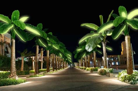 Solar Palms Bring Exotic Solar Lighting In The Shape Of A Palm Tree To