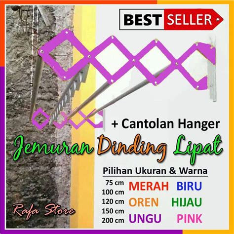 Tidak seperti jemuran model lipat berdiri seperti yang pertama diatas, jemuran dinding model tempel ini jauh lebih menghemat tempat dan bisa dipasang didalam ruangan maupun diluar ruangan. Jual Jemuran Lipat Dinding 75 cm di lapak Bilqis Olshop ...