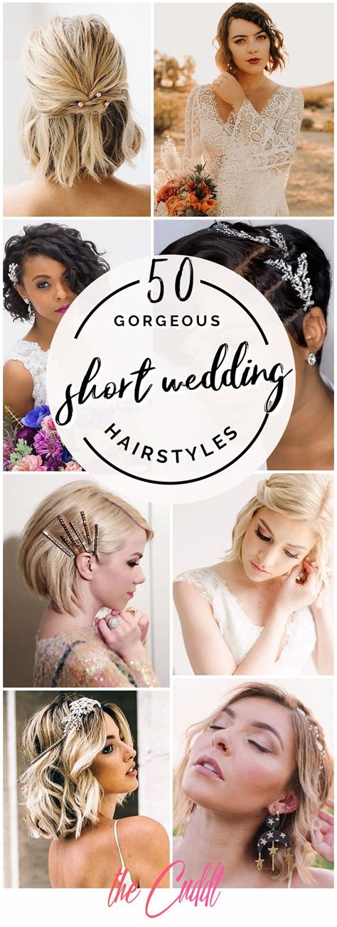 50 Best Wedding Hairstyles For Short Hair That Are Perfect For 2021