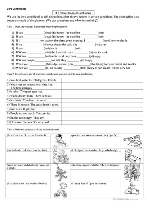 Zero Conditional worksheet - Free ESL printable worksheets made by teachers