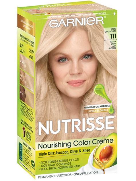 Shop for black temporary hair dye online at target. Nutrisse Nourishing Color Creme - Extra-Light Ash Blonde ...