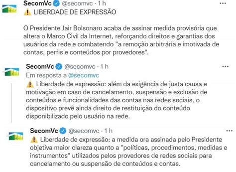 Bolsonaro assina MP que dificulta remoção de conteúdo nas redes Migalhas