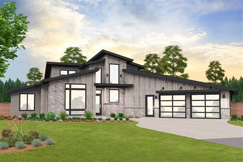 2 Story Modern Home Plan With Indoor Pool 85270ms Architectural