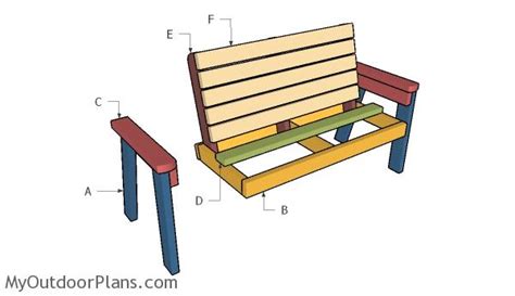Outdoor deck benches and outdoor tree benches. 2x4 Garden Bench Plans | MyOutdoorPlans | Free Woodworking ...