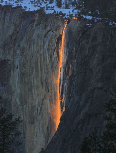 The Horsetail Firefall Of Yosemite Amusing Planet