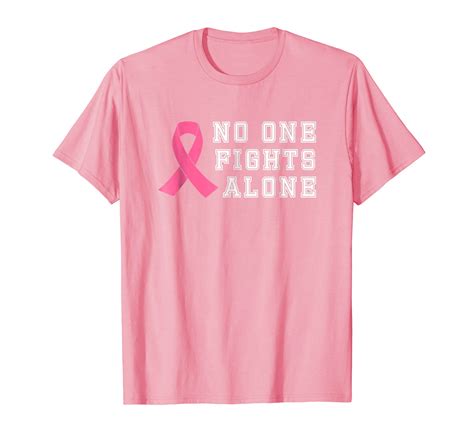 no one fights alone breast cancer awareness shirt t ln lntee