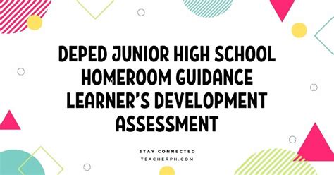 Deped Junior High School Homeroom Guidance Learners Development