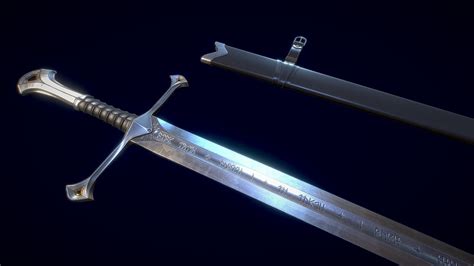 Andúril Flame Of The West Aragorns Sword 3d Model By Krzysztof