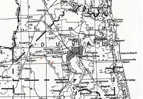 Map Of Duval County Florida 1932