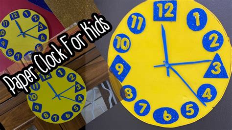 How To Make Learning Clock For Kids Handmade Clock Cardboard Clock