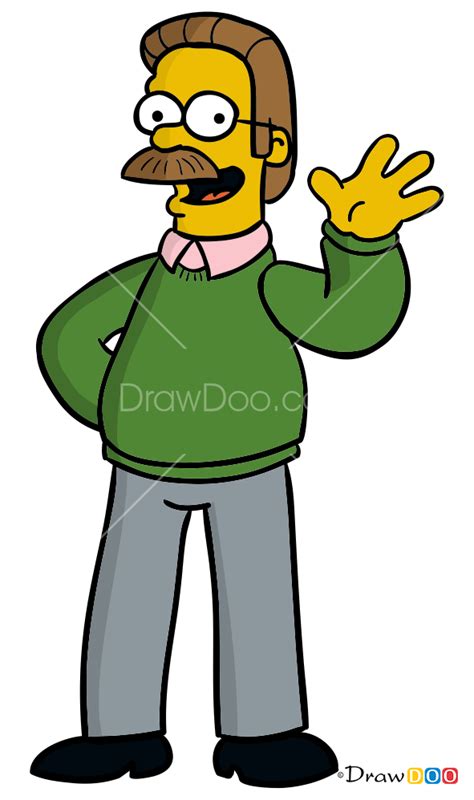 How To Draw Ned Flanders The Simpsons