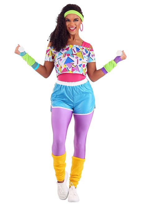 Womens Plus Size Work It Out 80s Costume Ph