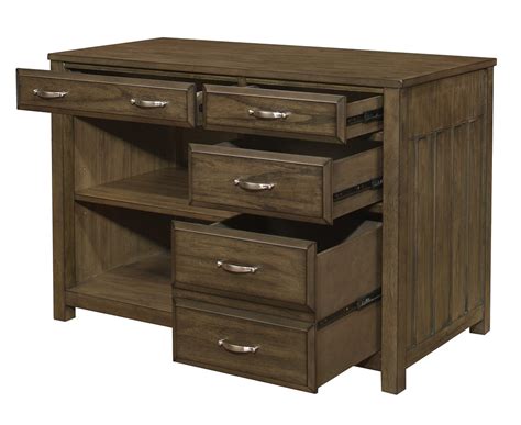 Blanche 4 Pc Brown Gray Wood Office Set Aetna Stores