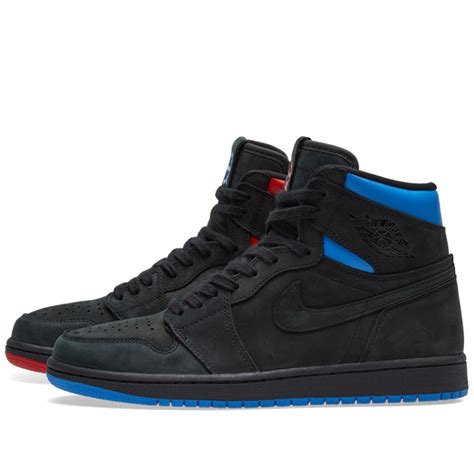 The air jordan collection curates only authentic sneakers. Nike Air Jordan 1 Retro High OG (Black, Blue & Red) | END.