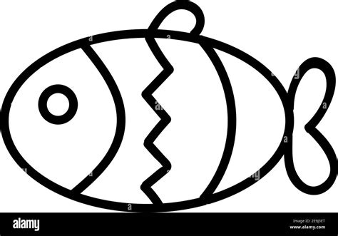 Small White Fat Fish Illustration Vector On White Background Stock