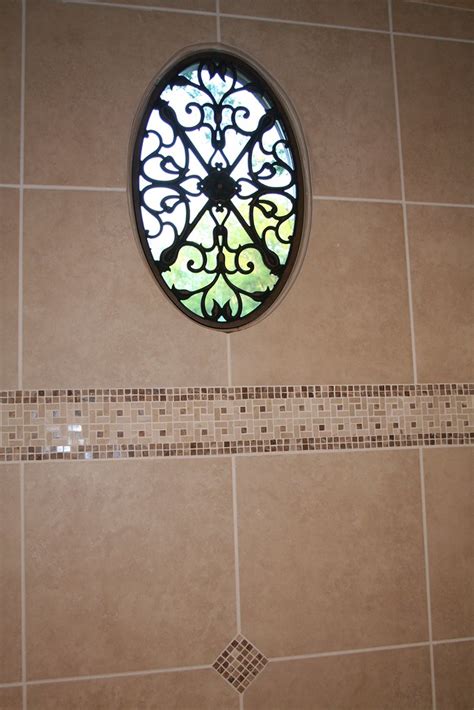 Faux Iron Oval Shower Window Insert The Decorative Iron In Flickr