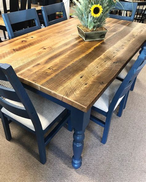 Reclaimed barn wood dining room furniture, from pine and oak reclaimed barns. If only barns could talk! Awesome dining table made out of ...