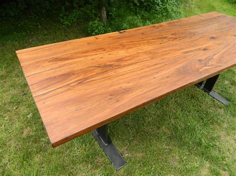 By modus furniture (1) 54 in. Custom Reclaimed Wood Table With Flat Iron Base by Antique Woodworks | CustomMade.com