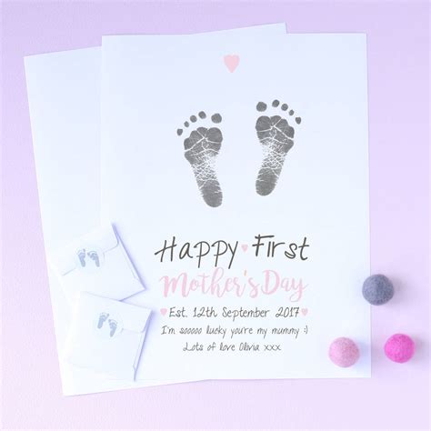 Now it is made to celebrate all mothers and motherhood in general. Personalised Happy First Mother's Day Inkless Print Kit By ...