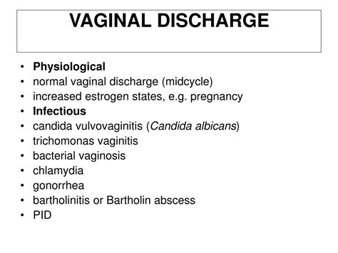 Ppt Vaginal Discharge Powerpoint Presentation Free Download Id9098717