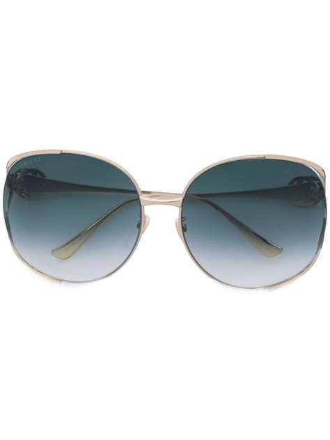 gucci eyewear oversized round frame sunglasses farfetch