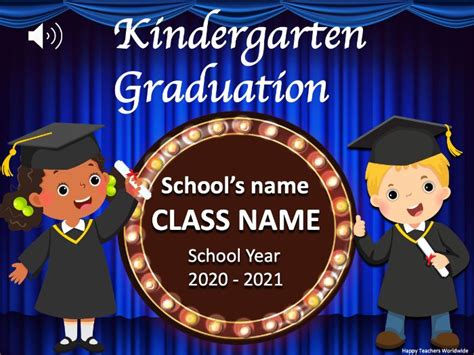Kindergarten Graduation Ceremony Powerpoint Slideshow Teaching Resources