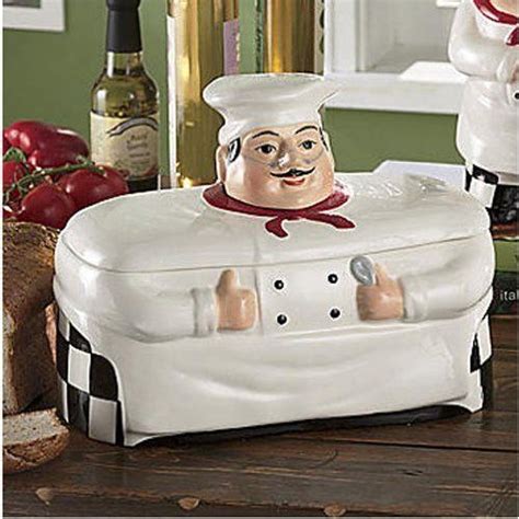 Choose from a smorgasbord of gear and accessories based around this theme for your kitchen, all readily available from department and decor. Bistro Fat Chef Kitchen Decor Cookie Jar Canister: Home ...