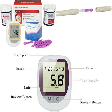 CONTEC KH 100 Blood Glucose Monitor Health Aid Glucometer Lancets Kit