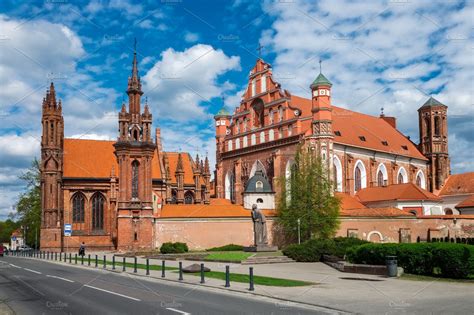 St Anne Church Vilnius Lithuania High Quality Architecture Stock