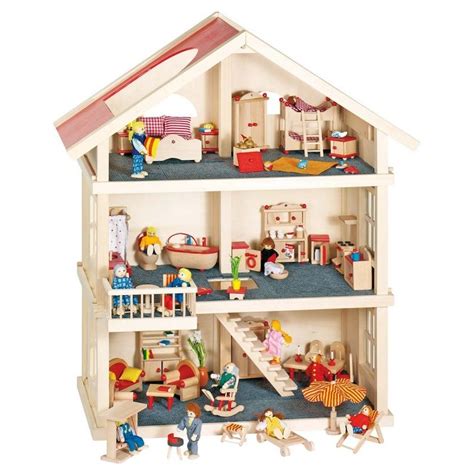Онлайн магазин за дървени играчки Mousetoyseu Goki Дървена къща за