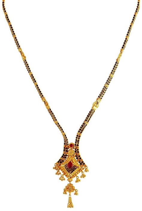 Plain gold mangalsutras are best suitable for daily wear. 22k Fancy Long Meena Mangalsutra - ChMs17984 - [Necklace ...