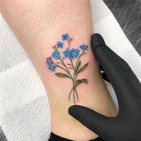 Chinchillazest Tattoo On Instagram A Lil Bunch Of Forget Me Nots For