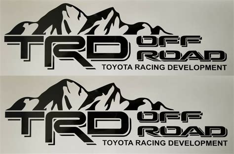 2 Trd Off Road Toyota Racing Development Tacoma Tundra Truck 4x4 Decal