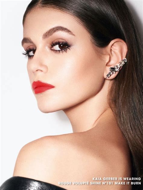 Kaia Gerber Wows In Ysl Beauty Rouge Volupte Rockn Shine Campaign